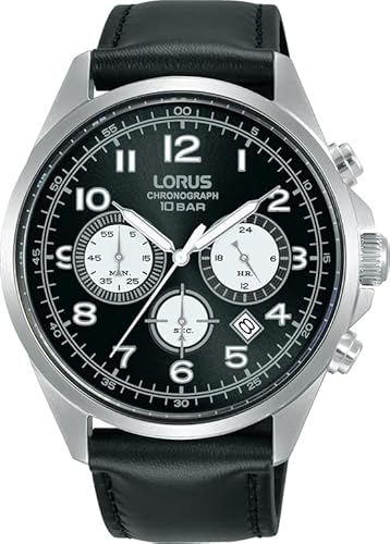 Lorus Herren Analog Quarz Uhr mit Leder Armband RT311KX9 von Lorus