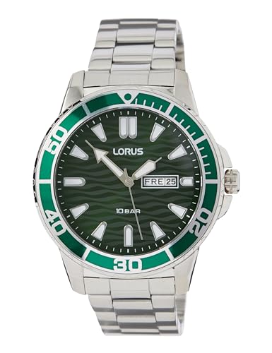 Lorus Herren Analog Quarz Uhr mit Metall Armband RH359AX9 von Lorus