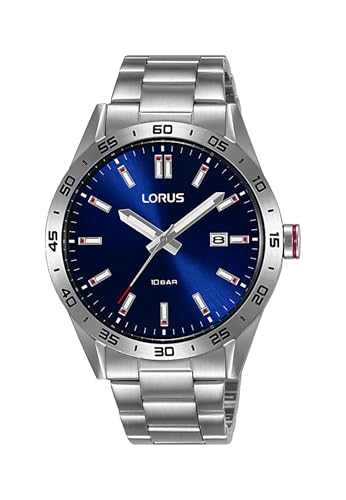 Lorus Herren Analog Quarz Uhr mit Metall Armband RH961NX9, Silber von Lorus