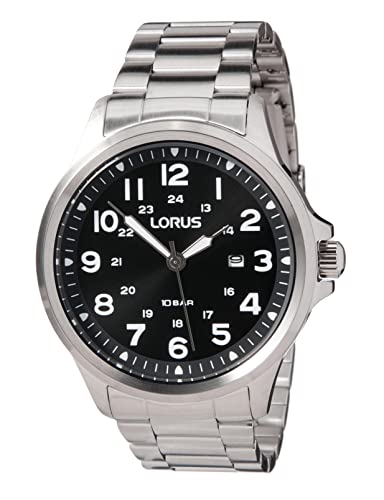 Lorus Herren Analog Quarz Uhr mit Metall Armband RH991NX9 von Lorus