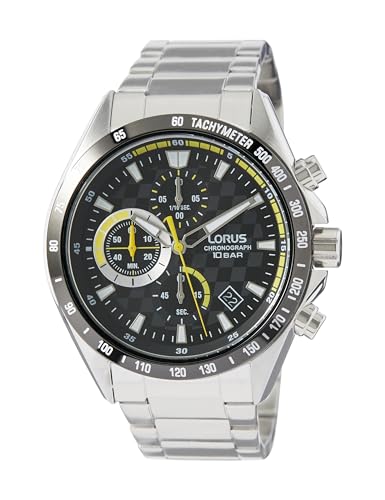 Lorus Herren Analog Quarz Uhr mit Metall Armband RM313JX9, Schwarz von Lorus