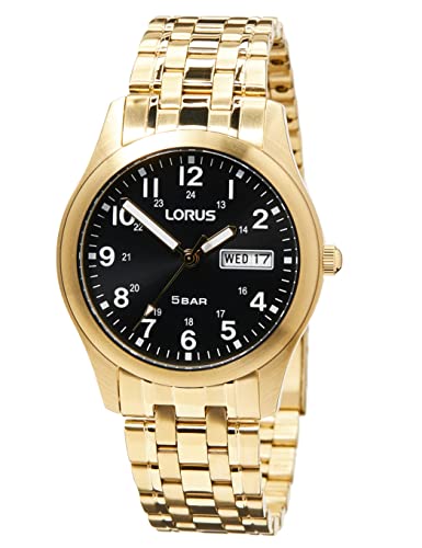 Lorus Herren Analog Quarz Uhr mit Metall Armband RXN76DX9 von Lorus