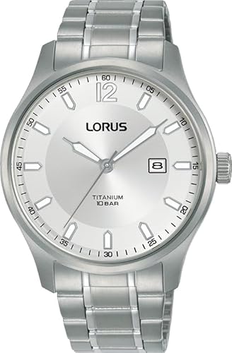 LORUS Herren Analog Quarz Uhr mit Titan Armband RH901RX9 von Lorus
