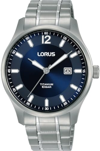 LORUS Herren Analog Quarz Uhr mit Titan Armband RH997QX9 von Lorus