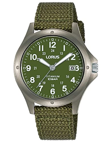 Lorus Herren-Armbanduhr RG875CX9 (RXD425L8), grün, Armband von Lorus