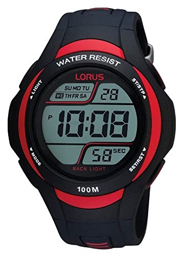 Lorus Sport Herren-Uhr Chronograph Edelstahl und Kunststoff mit Urethanband R2307EX9 von Lorus