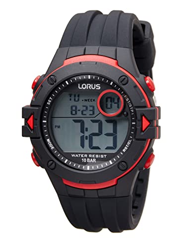 Lorus Herren Digital Quarz Uhr mit Silikon Armband R2323PX9 von Lorus