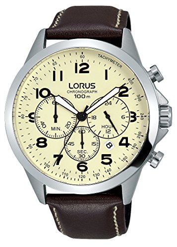 Lorus Watches Herren Analog Quarz Uhr mit Leder Armband RT377FX9 von Lorus