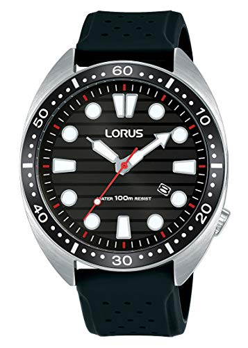 Lorus Sport Herren-Uhr Edelstahl mit Silikonband RH929LX9 von Lorus