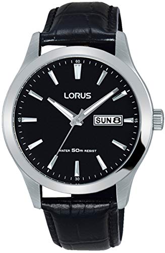 Lorus Watches Herren Analog Quarz Uhr mit Leder Armband RXN27DX9 von Lorus