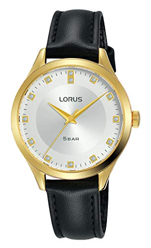 Lorus Klassik Damen-Uhr Edelstahl mit Lederband RG202RX9 von Lorus