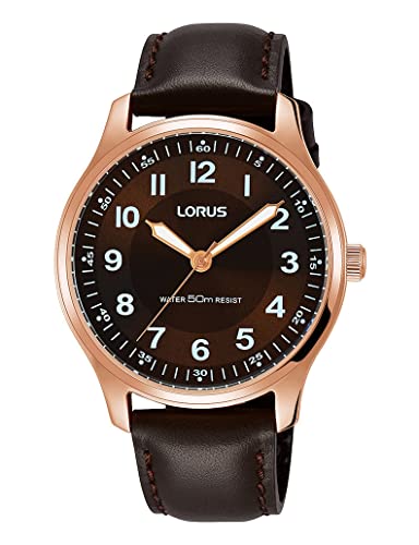 Lorus Woman Damen-Armbanduhr Analog Quarz mit Lederarmband RG216MX9 von Lorus