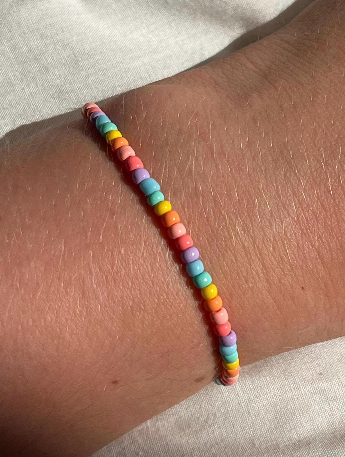 Pearl Bracelet Pastel Rainbow Pearl Bracelet Pastel Rainbow von LorySchmuck