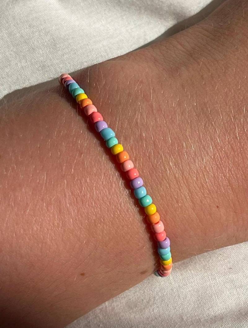 Pearl Bracelet Pastel Rainbow Pearl Bracelet Pastel Rainbow von LorySchmuck