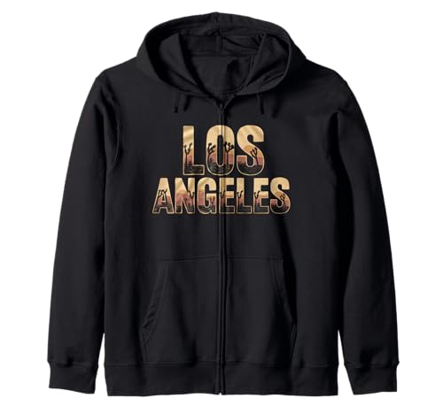 Los Angeles Tshirt Männer Frauen Kalifornien Retro Vintage Kapuzenjacke von Los Angeles Tshirt California LA Urlaubsreise