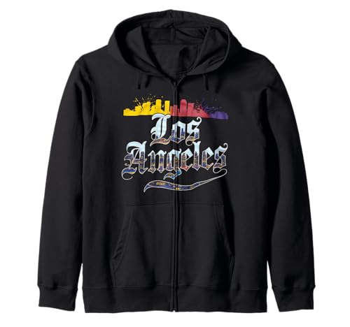 Los Angeles Tshirt Männer Frauen Kalifornien Retro Vintage Kapuzenjacke von Los Angeles Tshirt California LA Urlaubsreise