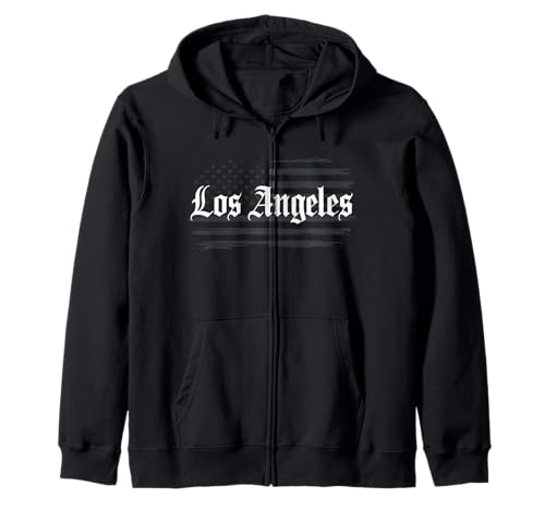 Los Angeles Tshirt Männer Frauen Kalifornien Retro Vintage Kapuzenjacke von Los Angeles Tshirt California LA Urlaubsreise
