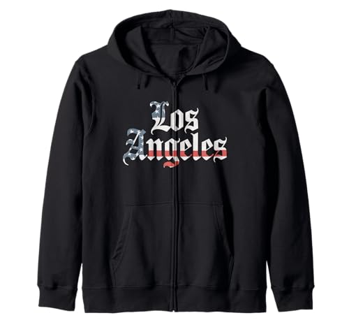 Los Angeles Tshirt Männer Frauen Kalifornien Retro Vintage Kapuzenjacke von Los Angeles Tshirt California LA Urlaubsreise