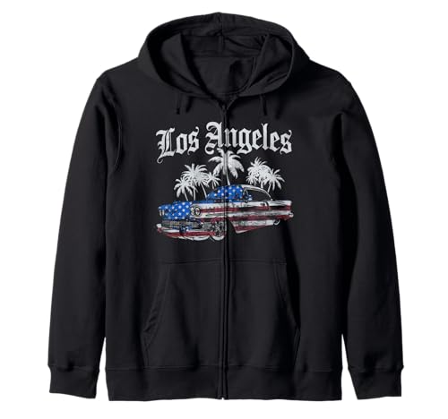 Los Angeles Tshirt Männer Frauen Kalifornien Retro Vintage Kapuzenjacke von Los Angeles Tshirt California LA Urlaubsreise