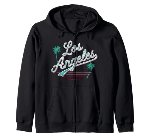 Los Angeles Tshirt Männer Frauen Kalifornien Retro Vintage Kapuzenjacke von Los Angeles Tshirt California LA Urlaubsreise