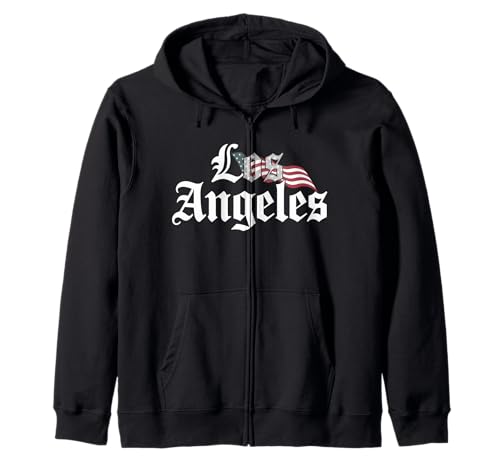 Los Angeles Tshirt Männer Frauen Kalifornien Retro Vintage Kapuzenjacke von Los Angeles Tshirt California LA Urlaubsreise