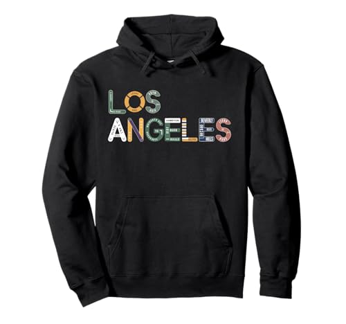 Los Angeles Tshirt Männer Frauen Kalifornien Retro Vintage Pullover Hoodie von Los Angeles Tshirt California LA Urlaubsreise