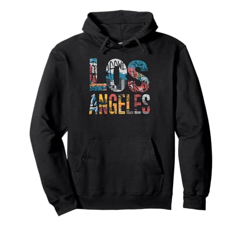 Los Angeles Tshirt Männer Frauen Kalifornien Retro Vintage Pullover Hoodie von Los Angeles Tshirt California LA Urlaubsreise