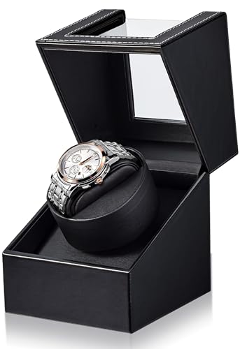 Los Gatos Uhrenbeweger 1 Uhr Automatik Uhrenbeweger: Watch Winder für Automatikuhren mit Batteriebetrieb und Netzteil oder USB - Uhrendreher Geschenk für Herren und Damen von Los Gatos