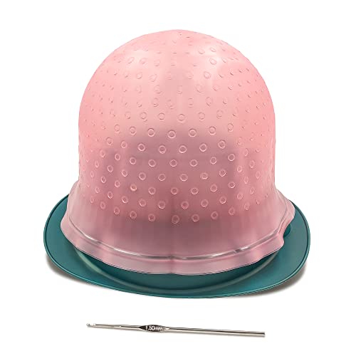 Losaria Strähnchen Silikon Highlight Kappe, Strähnchenhaube mit Nadel Silikon Haar Hervorhebung Kappe Strähnchen Set Wiederverwendbare Markieren Haarkappe für Frauen und Mädchen Bläst von Losaria