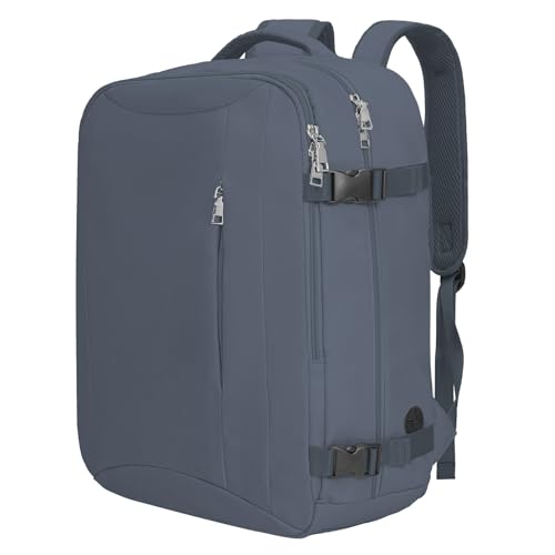 Lossga Handgepäck für Easyjet 45x36x20 Reiserucksack Damen Rucksack Männer Frauen Wanderrucksack Wasserdichter Outdoor Tagesrucksack Dunkelgrau von Lossga