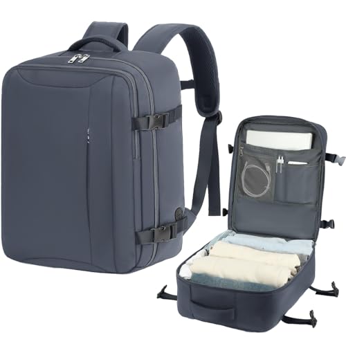 Lossga Handgepäck für Easyjet 45x36x20 Reiserucksack Damen Rucksack Männer Frauen Wanderrucksack Wasserdichter Outdoor Tagesrucksack von Lossga