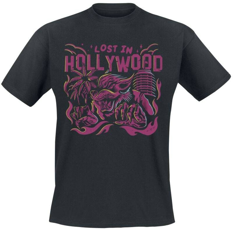 Lost In Hollywood T-Shirt - Wolf - S bis XXL - für Männer - Größe XL - schwarz  - Lizenziertes Merchandise! Lost In Hollywood T-Shirt - Wolf - S bis XXL - für Männer - Größe XL - schwarz  - Lizenziertes Merchandise! von Lost In Hollywood