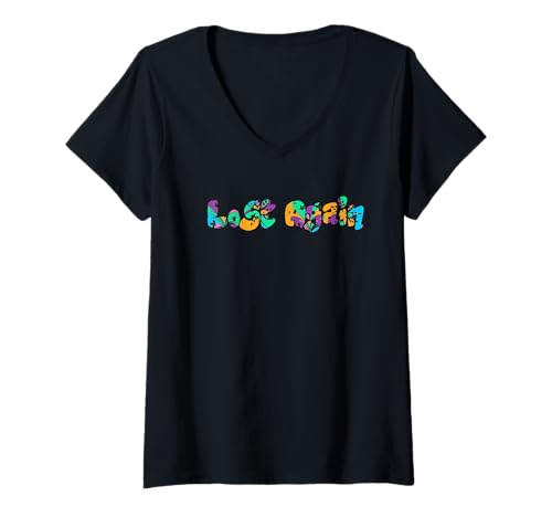 Damen lustiger Spruch T-Shirt mit V-Ausschnitt Damen lustiger Spruch T-Shirt mit V-Ausschnitt von Lost again lost