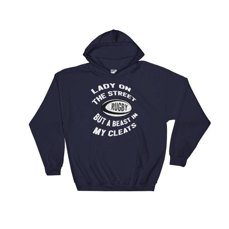 Dame Auf Der Straße Aber Ein Tier in Meinem Stollen Frauen Rugby Hoodie Sweatshirt von LostAndFoundShirts