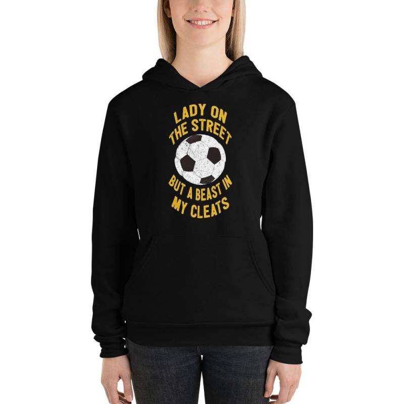 Dame Auf Der Straße Aber Ein Tier in Meinem Stollen Fußball Hoodie Sweatshirt Für Frauen & Mädchen von LostAndFoundShirts