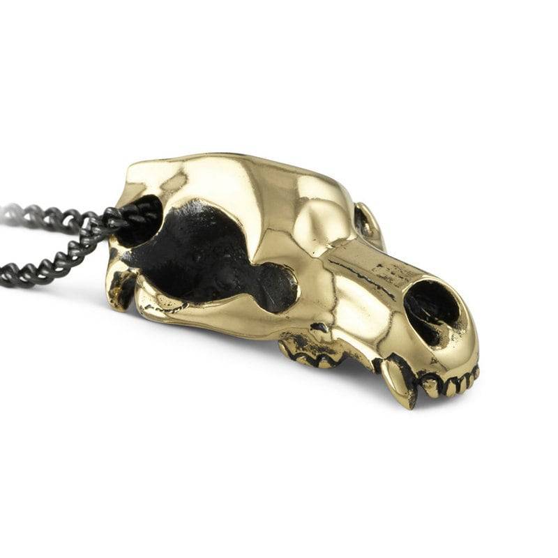 Bärenschädel Halskette - Bronze Höhle Bär Schädel Anhänger von LostApostle