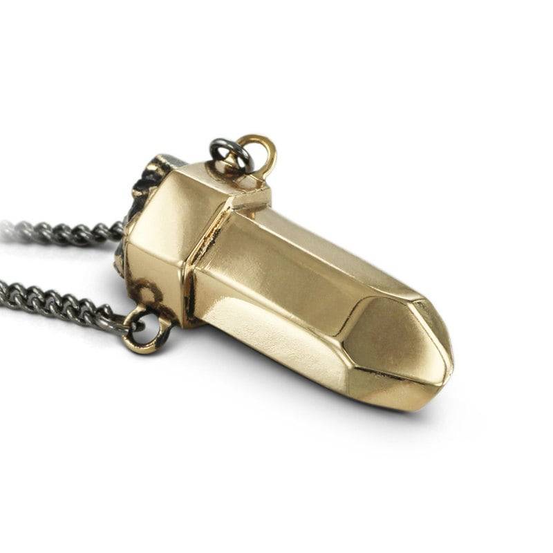 Quarz-Kristall-Halskette - Bronze-Kristall-Anhänger von LostApostle