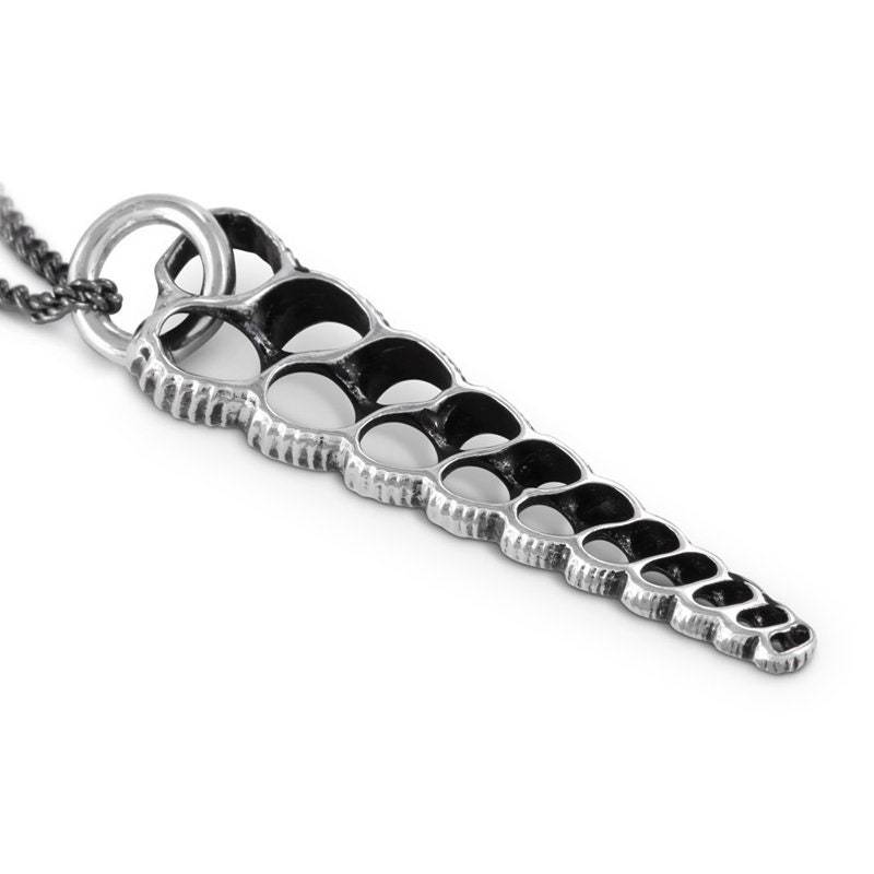 Shell-Halskette - Antik Silber Shell Anhänger Turritella Halskette von LostApostle