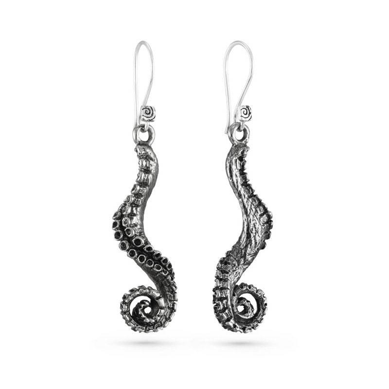 Tentakelohrringe - Antike Silber Oktopusohrringe von LostApostle