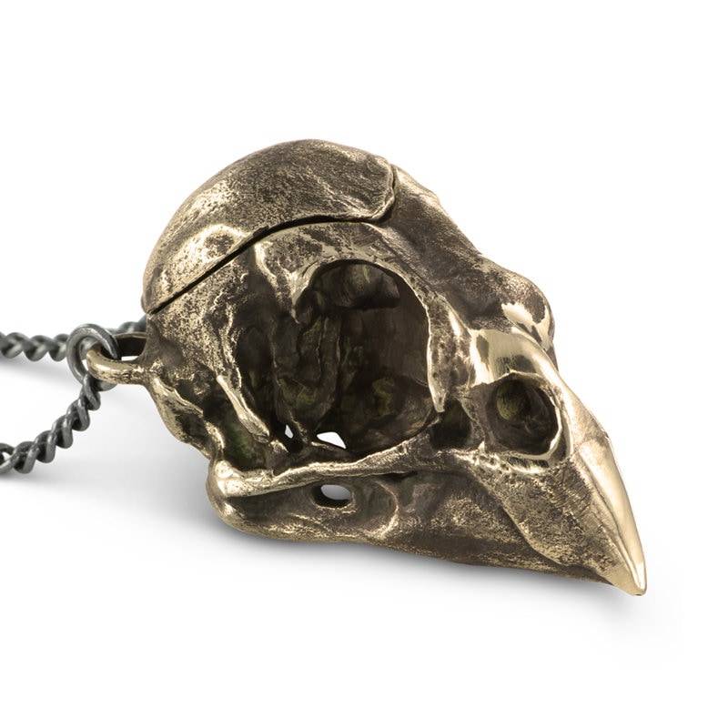 Vogel Schädel Medaillon - Bronze Kardinal von LostApostle