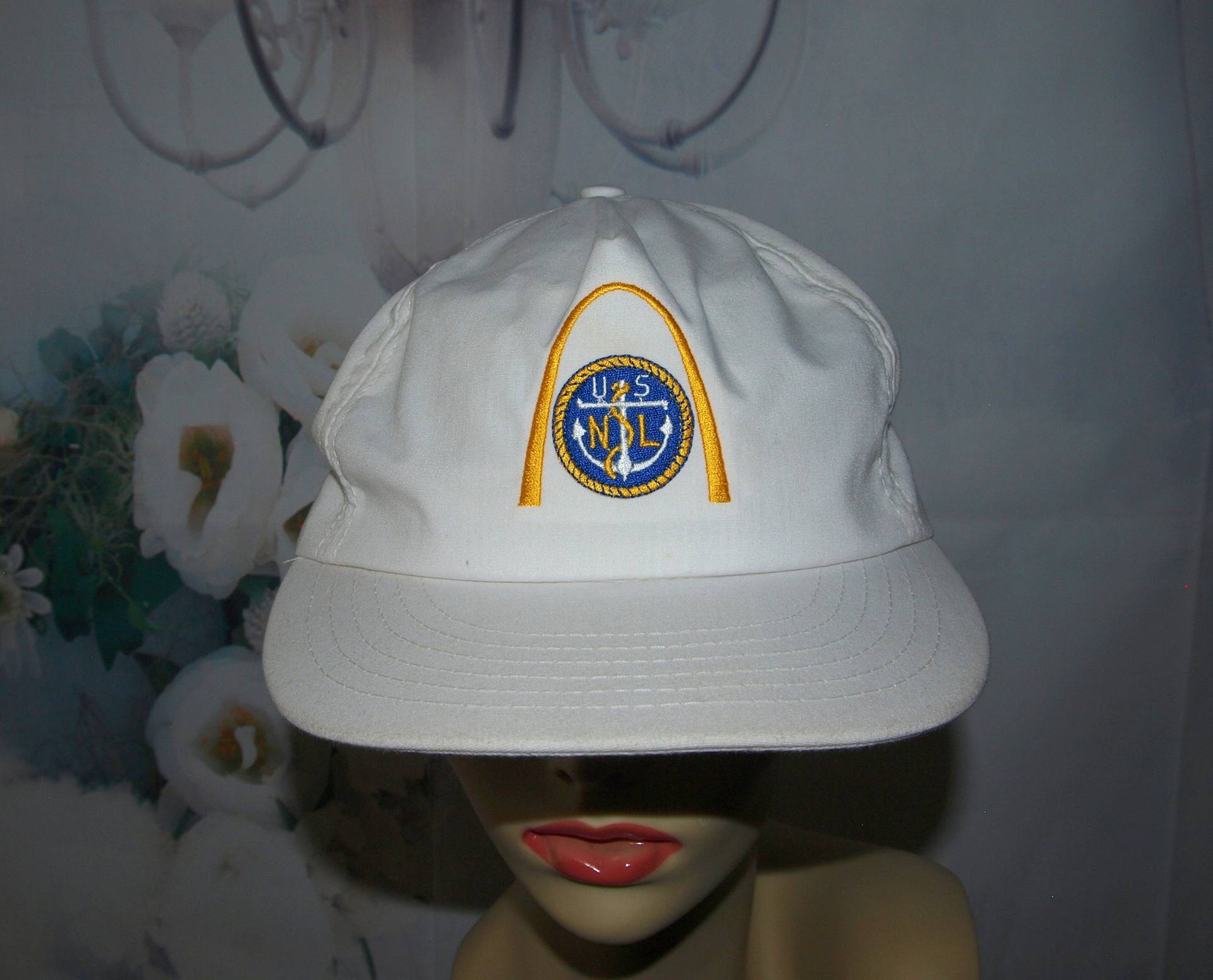 United States Navy League Hut Usnl Rare Bestickte Vintage Baseball Cap, Etwa 30 Jahre Alt Schneller Versand United States Navy League Hut Usnl Rare Bestickte Vintage Baseball Cap, Etwa 30 Jahre Alt Schneller Versand von LostFairySales