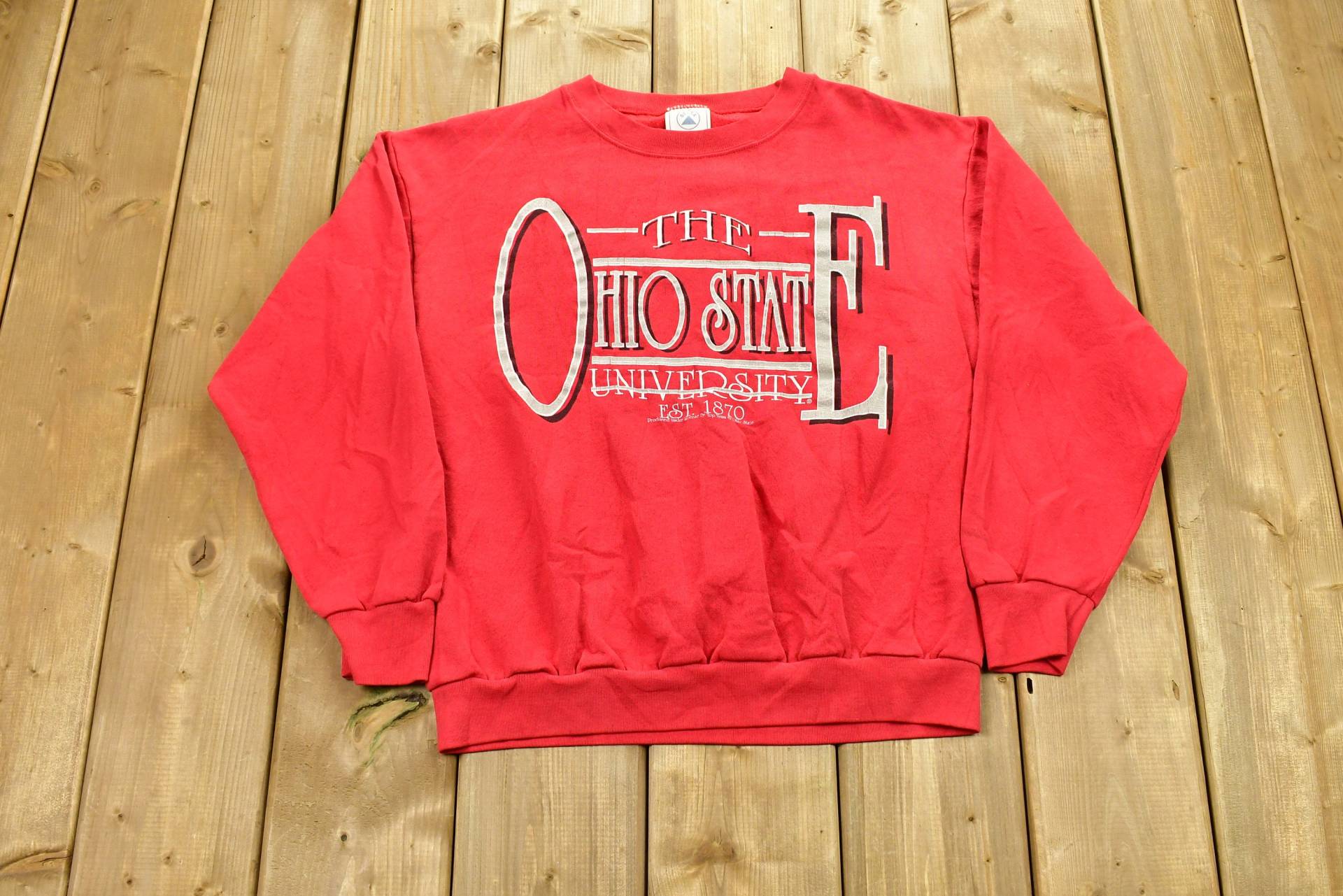 1990's College Accessoires Der Universität Von Ohio State Buckeyes Rundhalsausschnitt/Made in Usa Nva-Sweatshirt Sportbekleidung Athleisure von Lostboysvintage