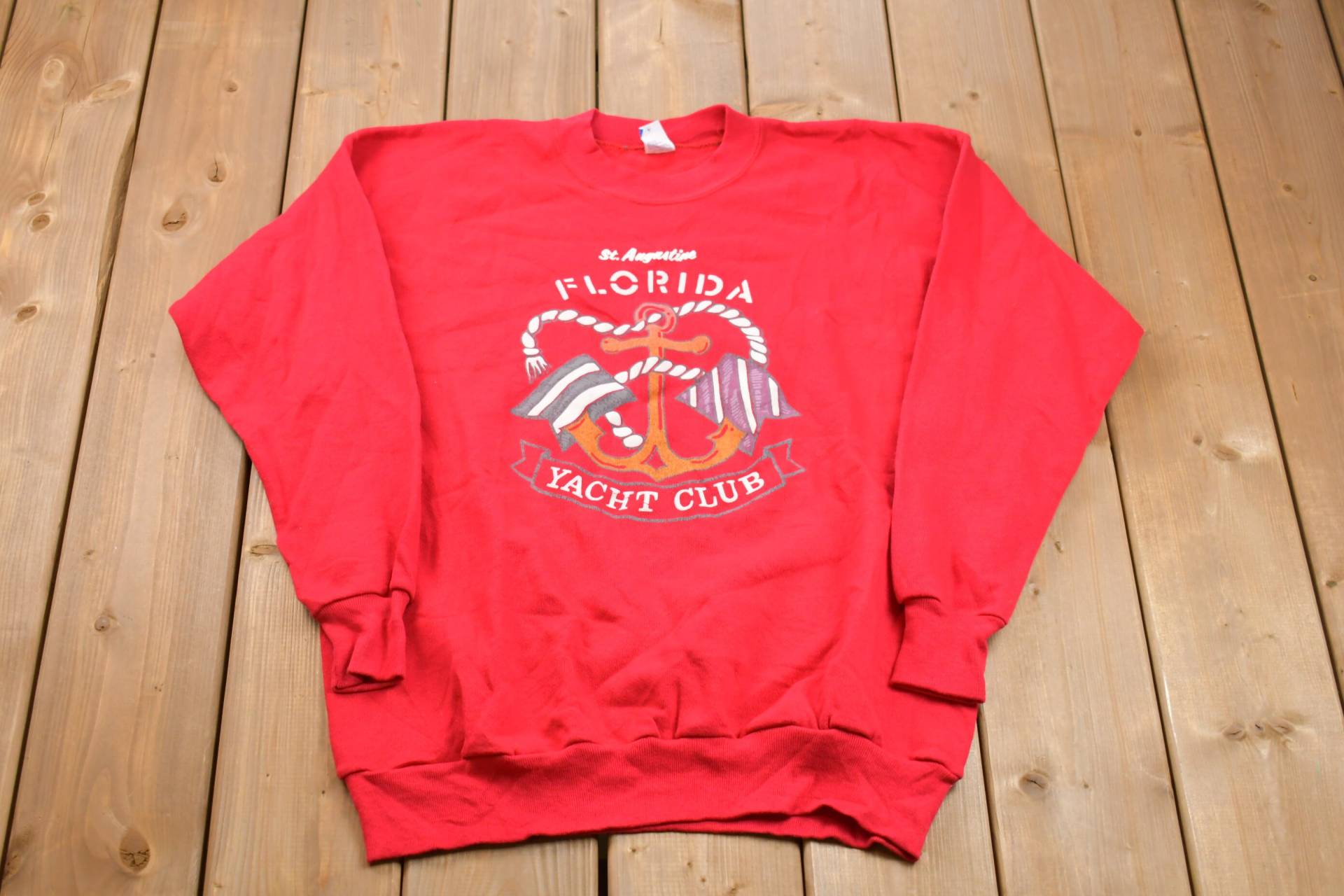 Vintage 1990Er Florida Yacht Club Crewneck Sweatshirt/Hergestellt in Den Usa 90Er Souvenir Athleisure Streetwear Reisen Und Tourismus von Lostboysvintage