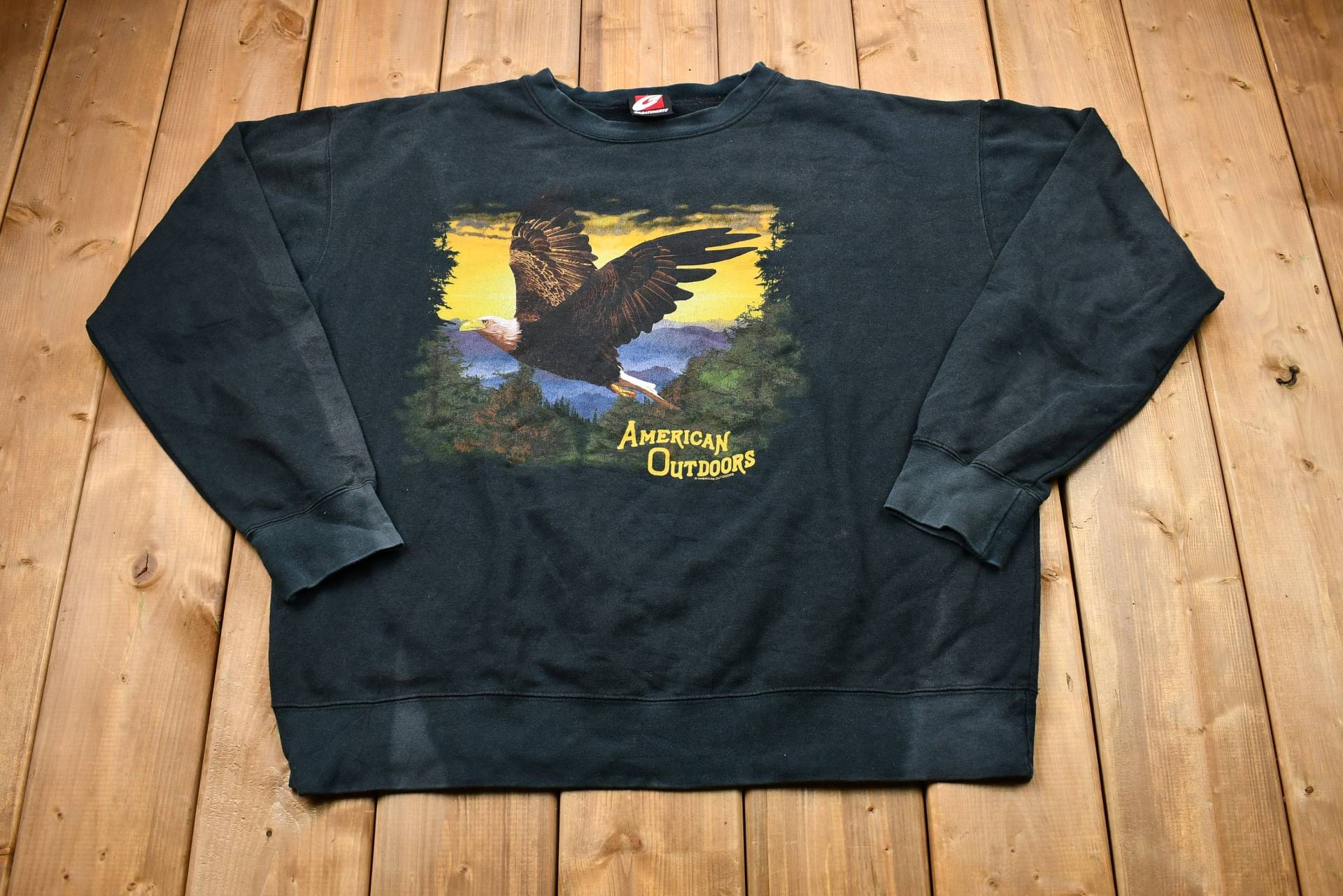 Vintage 1990Er Distressed Bald Eagle Crewneck/90Er Conservation Sweatshirt American Sportswear Pullover von Lostboysvintage