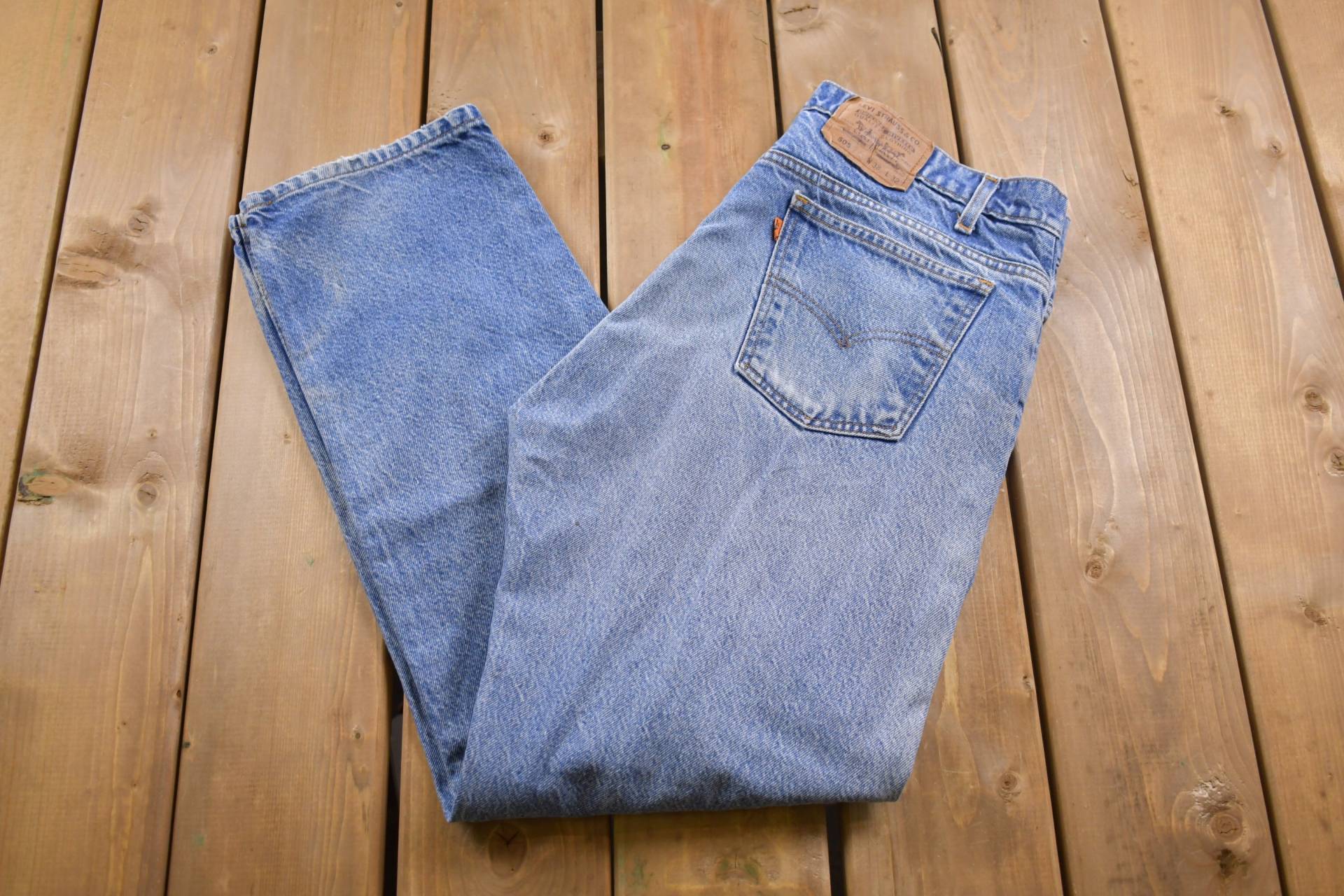 True Vintage 1970S Levi's 505 Orange Tab Jeans Größe 36 X 31/Denim Made in Usa von Lostboysvintage