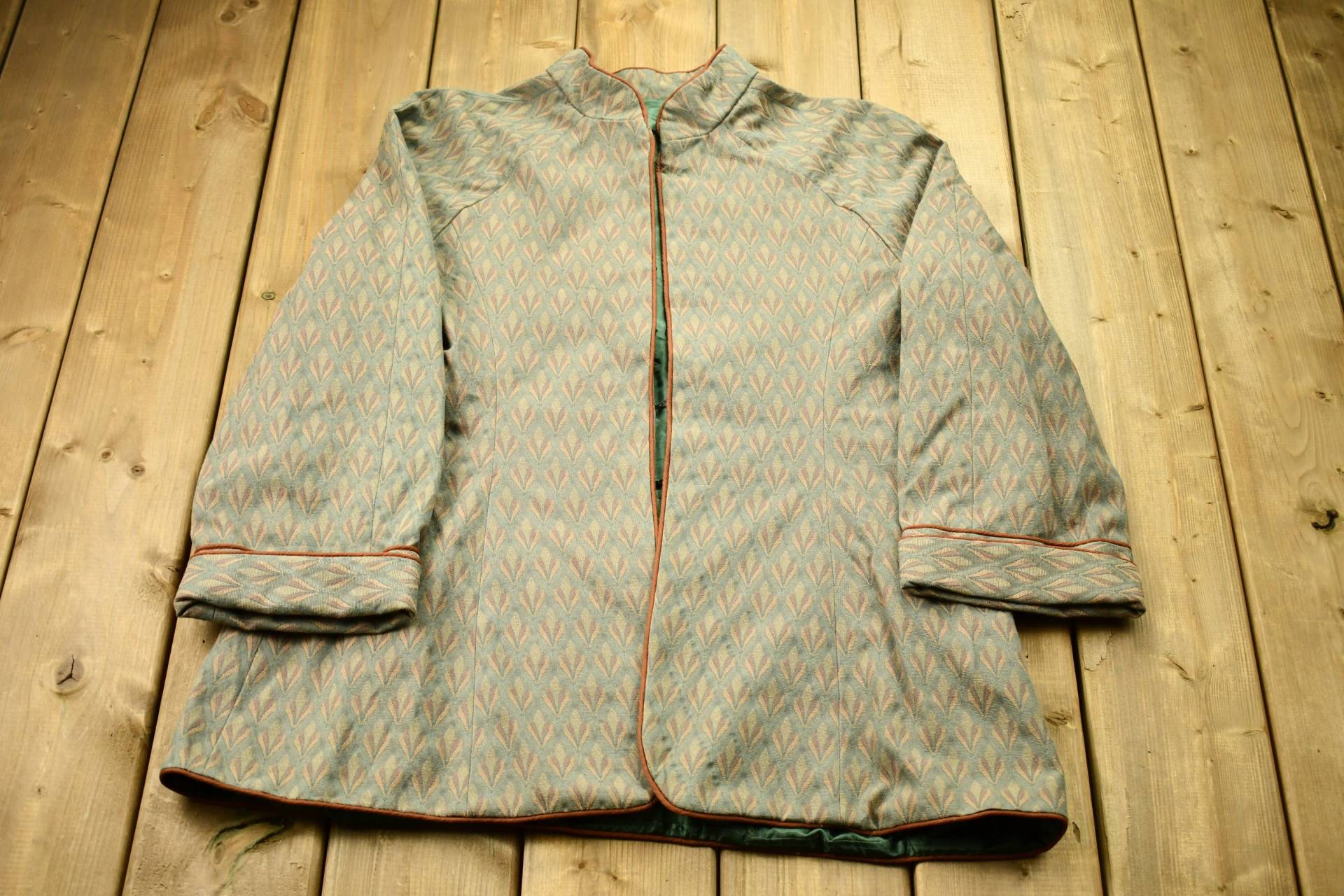 Vintage 1940Er Pfau Paisley Canvas Jacke/streetwear Herbst Oberbekleidung von Lostboysvintage