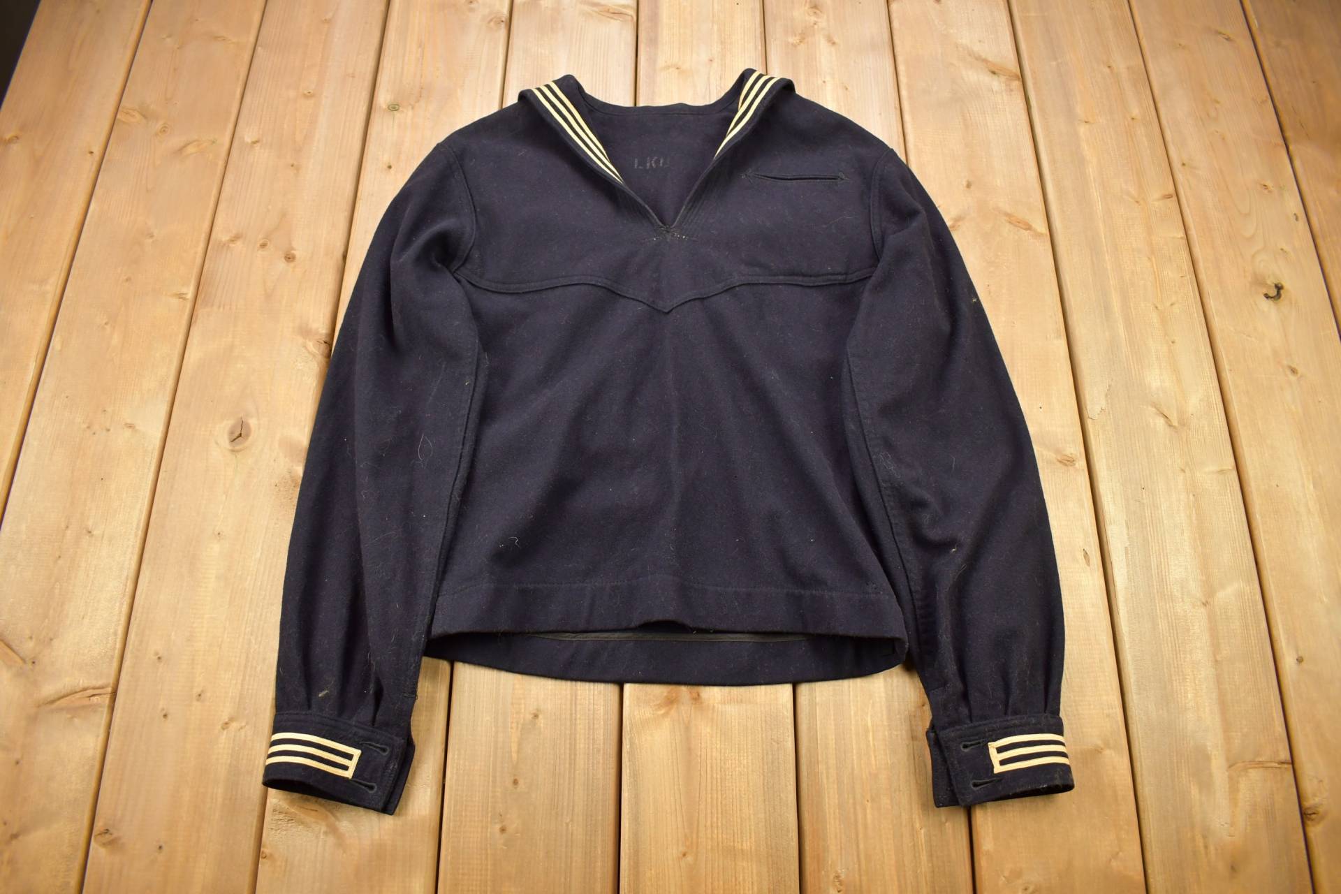 Vintage 1940Er Jahre Pullover Wwll Naval/Navy Wollpullover True 2 von Lostboysvintage