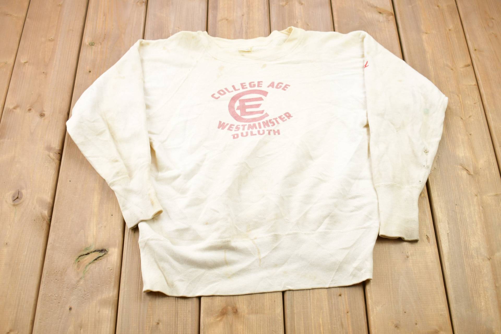 Vintage 1950Er College Age Westminster Crewneck Sweatshirt/50Er Souvenir Athleisure Streetwear Reisen Und Tourismus von Lostboysvintage