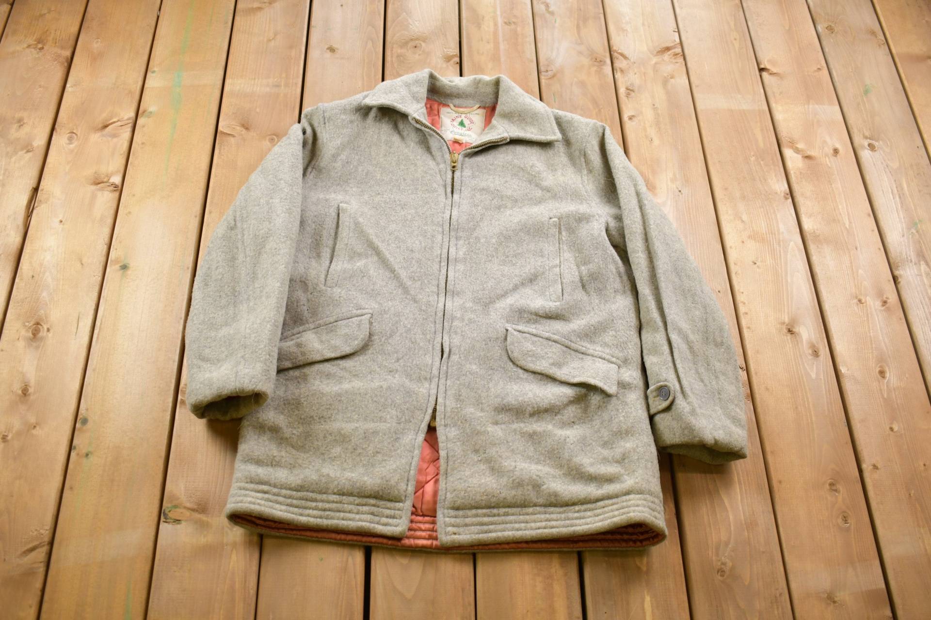 Vintage 1950S Maine Guide Quilt-Jac Jacke Aus 100% Wolle/Wolljacke Outdoor Winter Trenchcoat von Lostboysvintage