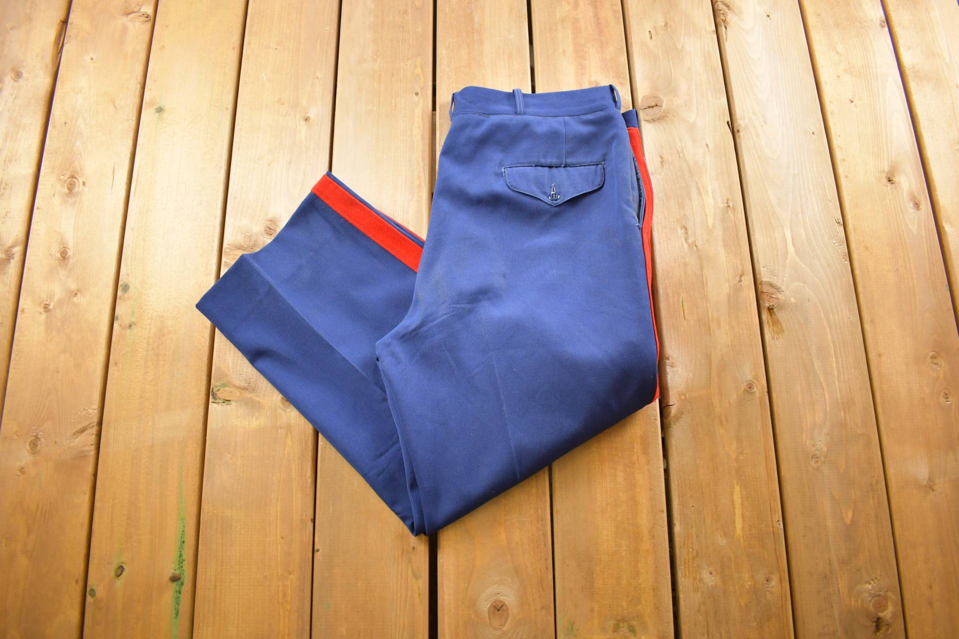 Vintage 1969 Herren Wolle Gabardine Blau Typ Ii Klasse 7 Militärhose Größe 38 X 22/Armeehose Made in Usa von Lostboysvintage